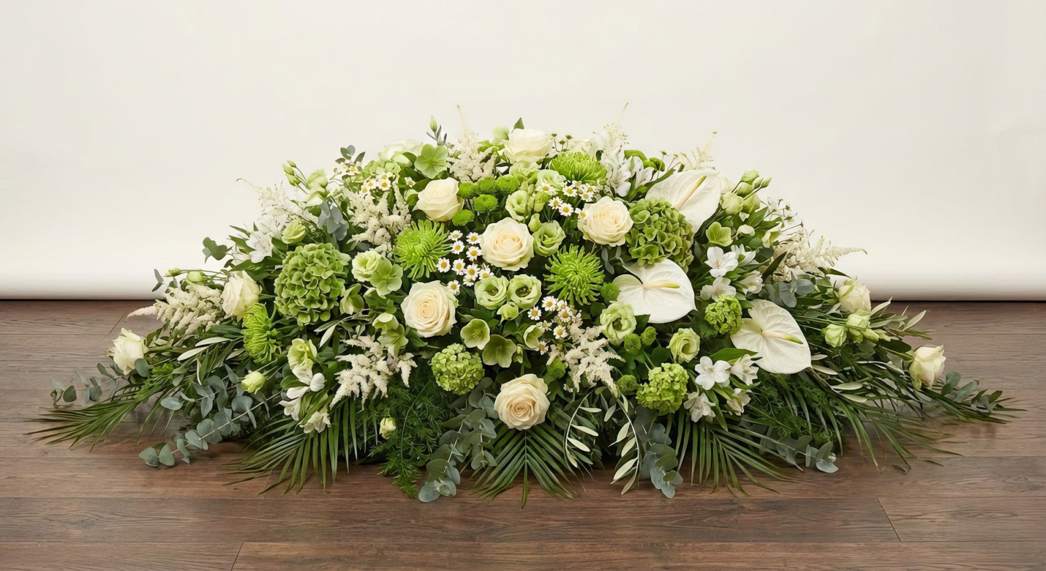 Coussin Premium – Dominante verte, nuances de blanc