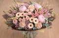 Bouquet – Tons doux : rose poudré, crème, beige