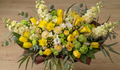Bouquet – Tons chauds : jaune, crème, vert