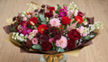 Bouquet – Tons chauds : rouge, rose, fuchsia, bordeaux, crème