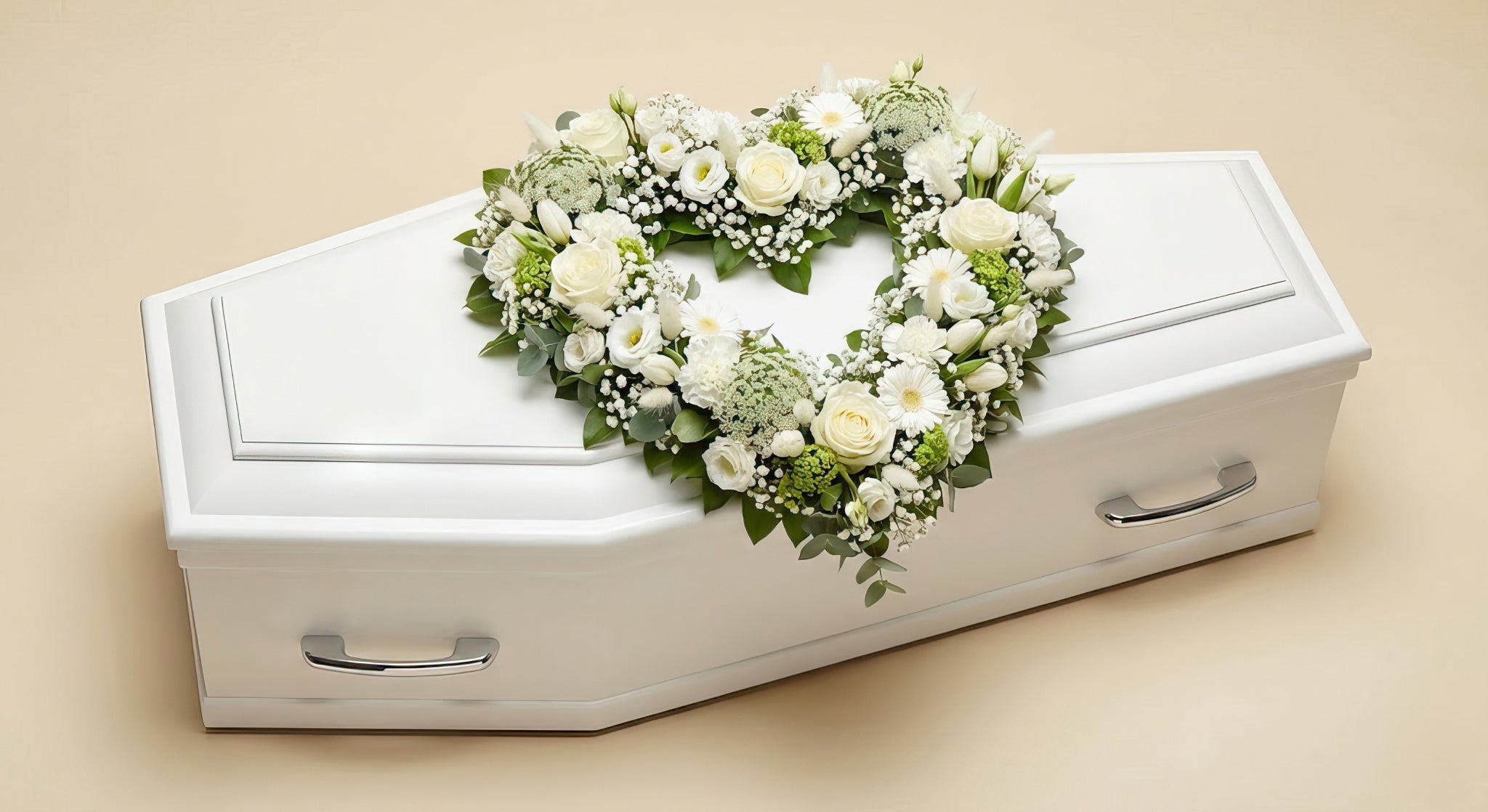 Cœur ajouré fleuri – Gamme Enfants – Camaïeu de blanc