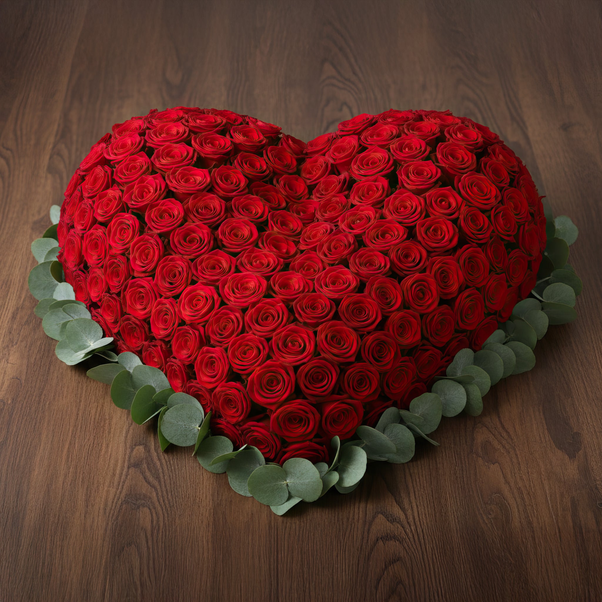 Cœur Premium – Exclusivement de roses rouges