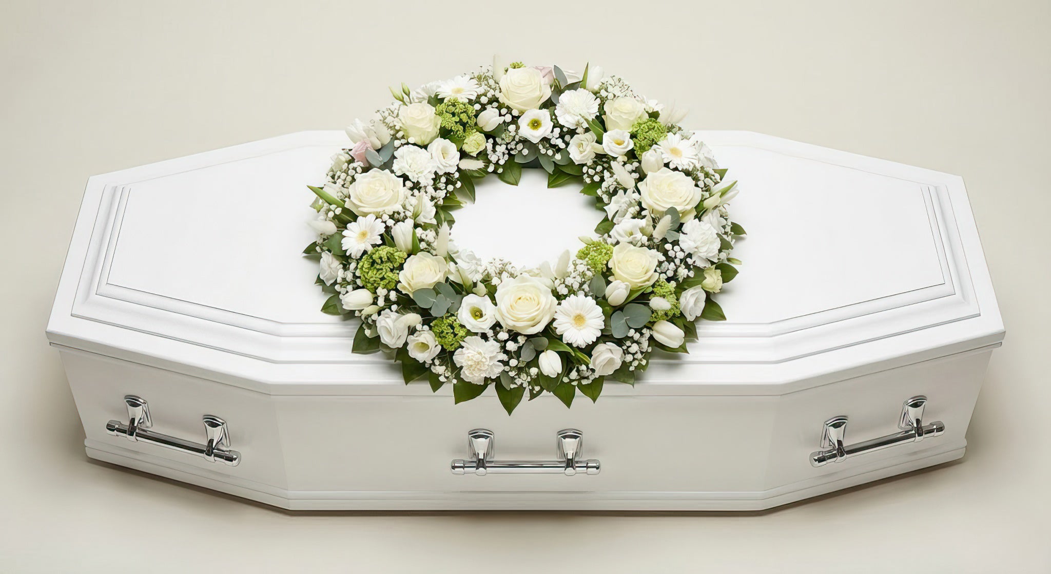 Couronne florale – Gamme Enfants – Camaïeu de blanc