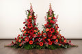 Devant de tombe – Dominante rouge, nuances d'orange et de rose