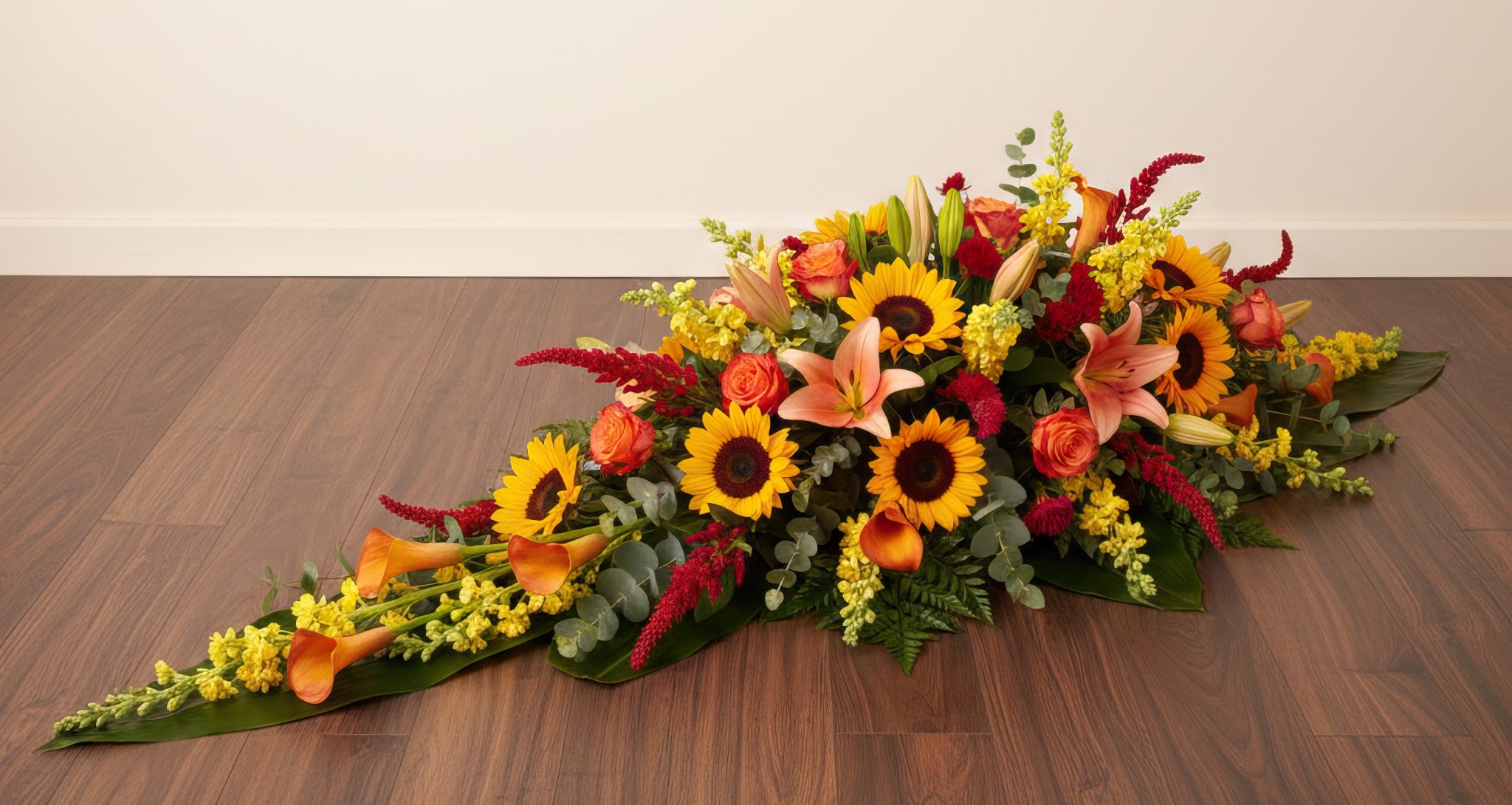 Gerbe – Tons chauds : jaune, orange et rouge