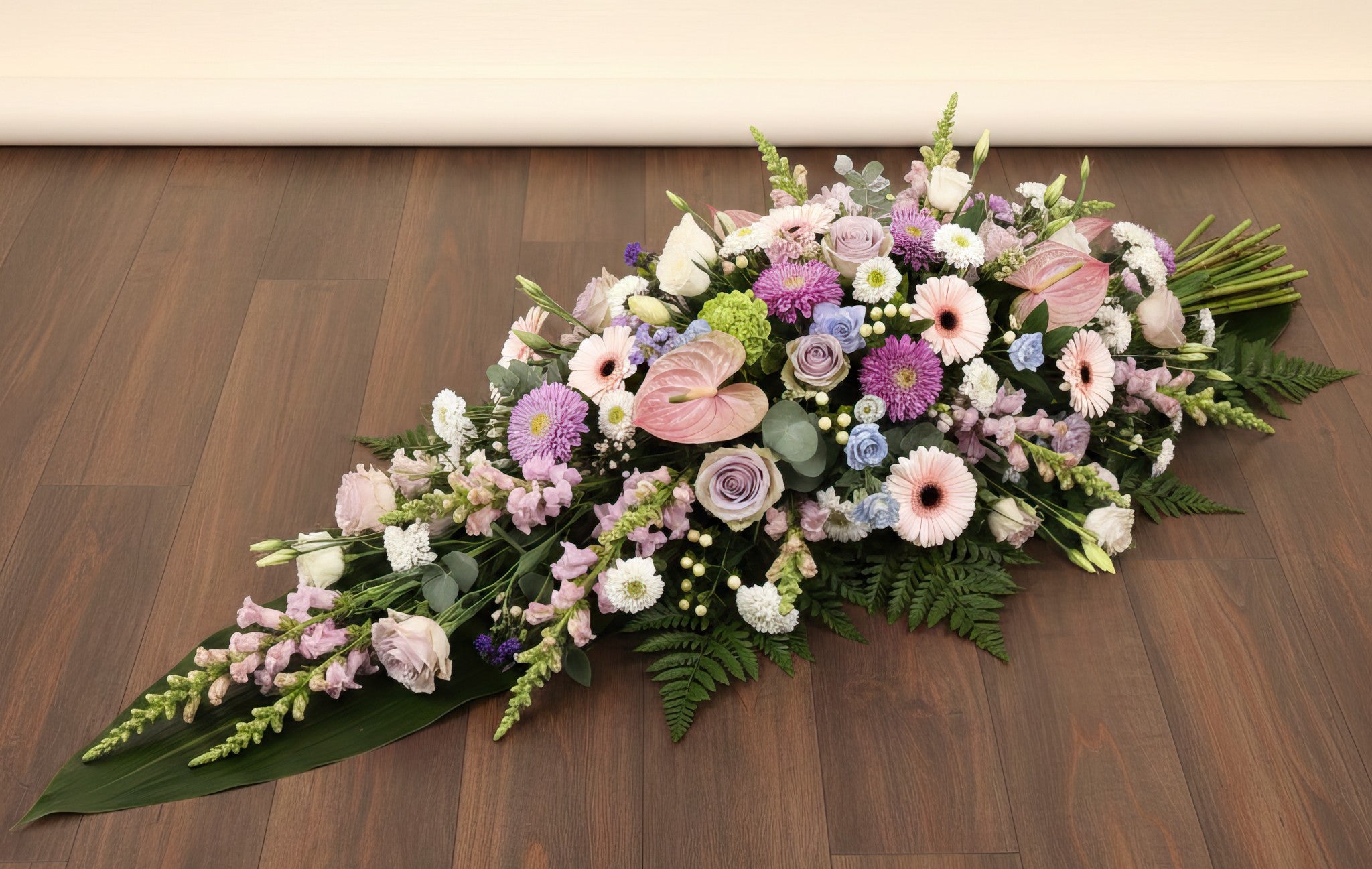 Gerbe – Tons froids : rose, violet et blanc