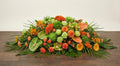 Coussin Premium – Dominante verte, nuances d'orange