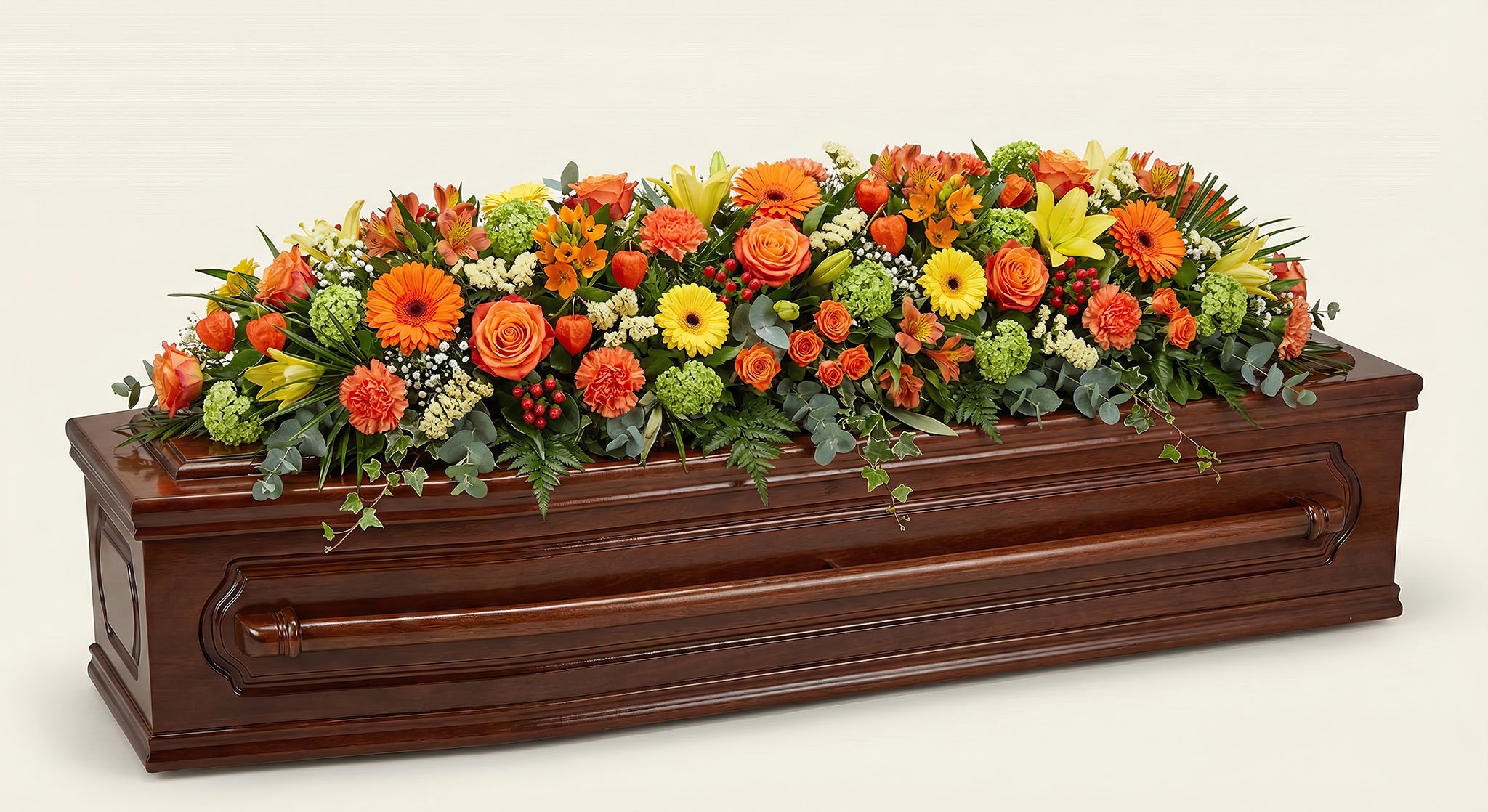 Dessus de cercueil – Dominante orange, touches de jaune