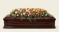 Dessus de cercueil – Dominante orange, touches de rose