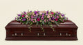 Dessus de cercueil – Dominante rose, touches de violet.