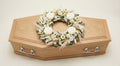 Couronne en fleurs séchées et stabilisées – Gamme Enfants – Tons naturels et blanc