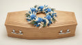 Couronne en fleurs séchées et stabilisées – Gamme Enfants – Tons naturels, blanc et bleu
