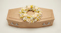 Couronne en fleurs séchées et stabilisées – Gamme Enfants – Tons naturels, blanc et jaune