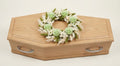 Couronne en fleurs séchées et stabilisées – Gamme Enfants – Tons naturels, blanc et vert