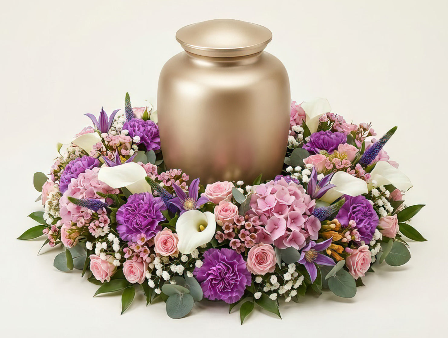 Urne florale – Douceur pastel